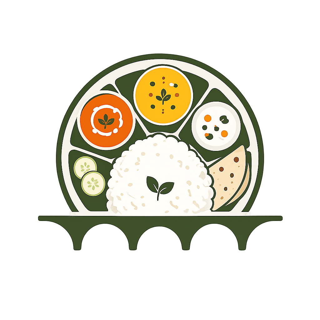 AnnaSetu — A minimal Indian thali logo representing food and tradition